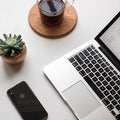 Laptop displaying a digital wellness planner workspace