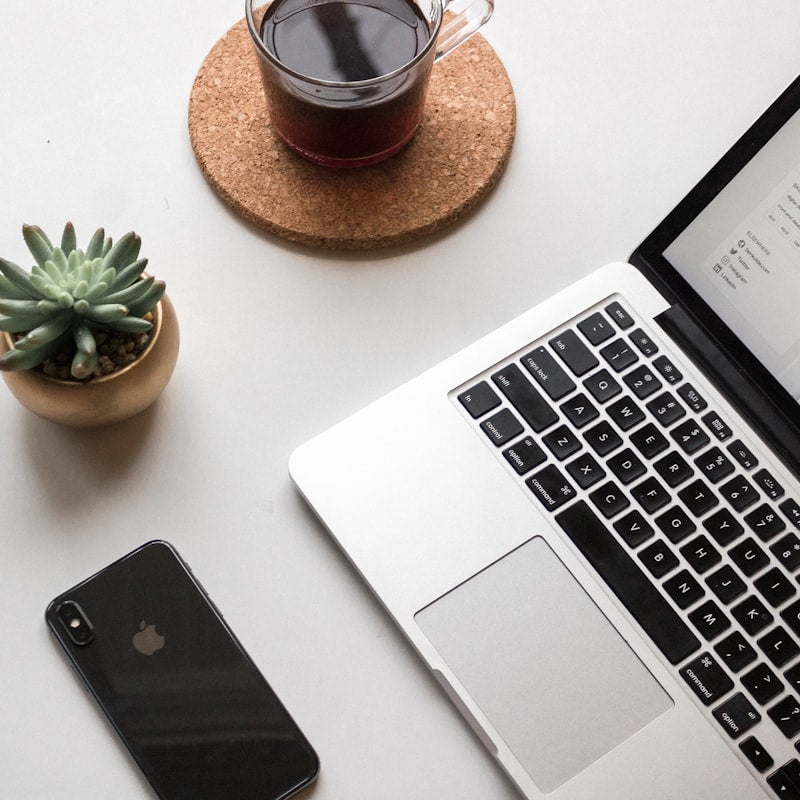 Laptop displaying a digital wellness planner workspace
